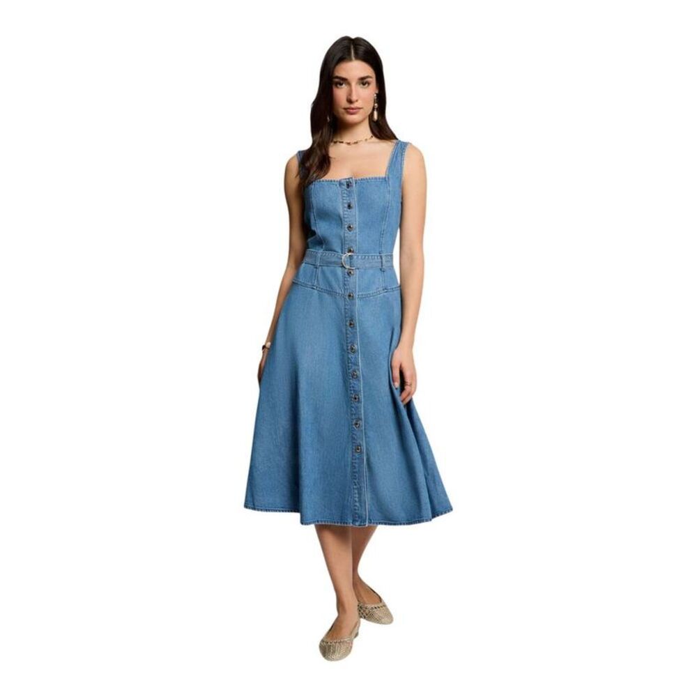 Morgan De Toi Light Blue Lyocell Long Women's Dress